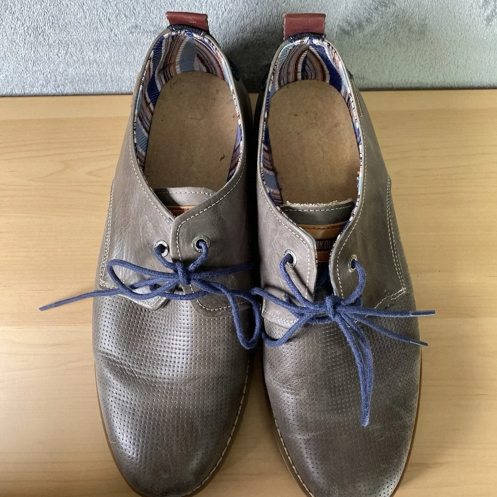 Pikolinos Berna M8J Mens Size US 8.5-9 EUR 42 Grey Lace Up‎ Oxford Preppy